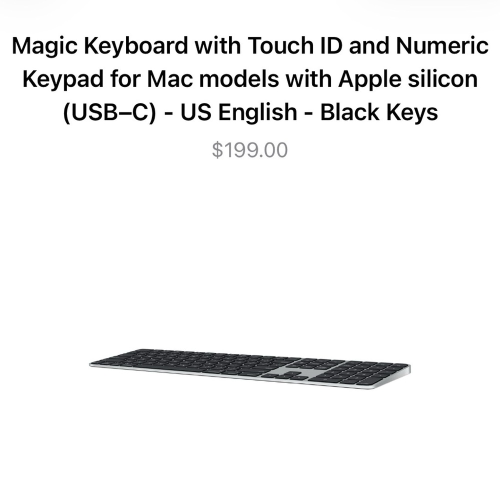 NWT - Apple Magic Keyboard with Touch ID - Picture 3 of 10